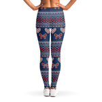 Valentine's Day Knitted Pattern Print Women's Leggings