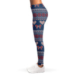 Valentine's Day Knitted Pattern Print Women's Leggings