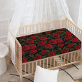 Valentine's Day Rose Pattern Print Baby Crib Sheet
