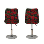 Valentine's Day Rose Pattern Print Bar Stool Covers