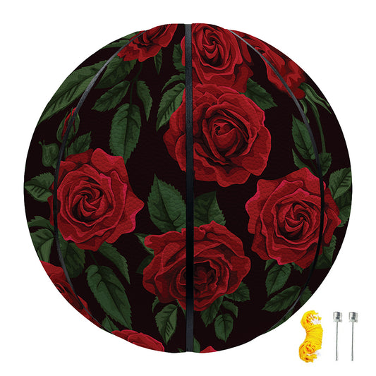 Valentine's Day Rose Pattern Print Basketball