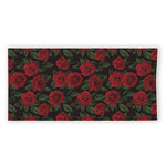 Valentine's Day Rose Pattern Print Beach Towel