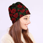 Valentine's Day Rose Pattern Print Beanie