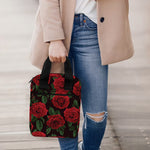 Valentine's Day Rose Pattern Print Bible Tote Bag