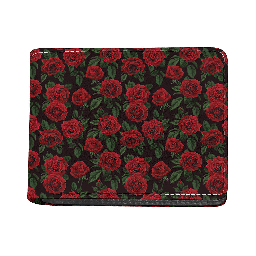 Valentine's Day Rose Pattern Print Bifold Wallet