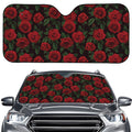 Valentine's Day Rose Pattern Print Car Windshield Sun Shade