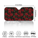 Valentine's Day Rose Pattern Print Car Windshield Sun Shade