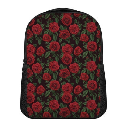 Valentine's Day Rose Pattern Print Casual Backpack