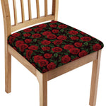 Valentine's Day Rose Pattern Print Chair Cushion Cover