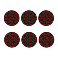 Valentine's Day Rose Pattern Print Coaster Set