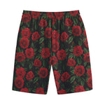 Valentine's Day Rose Pattern Print Cotton Shorts
