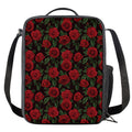 Valentine's Day Rose Pattern Print Crossbody Lunch Bag