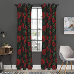 Valentine's Day Rose Pattern Print Curtain