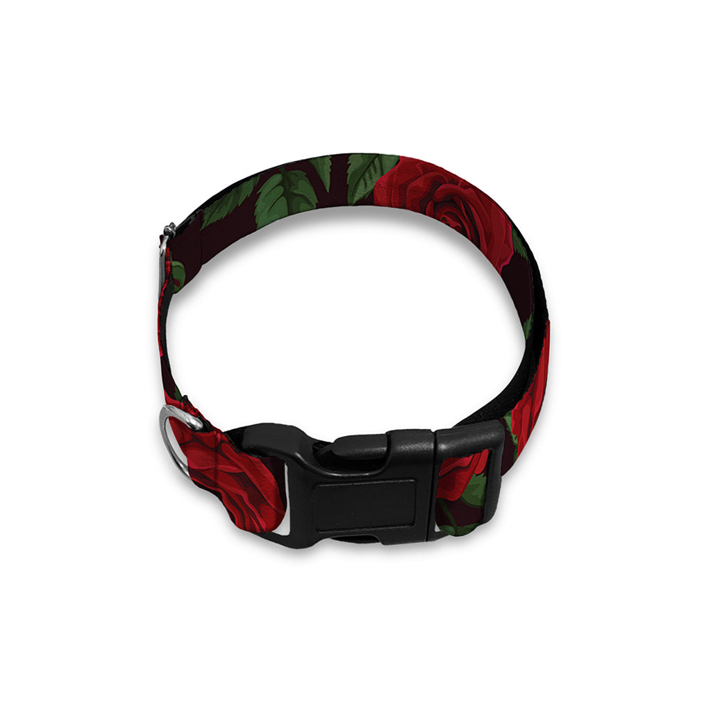 Valentine's Day Rose Pattern Print Dog Collar