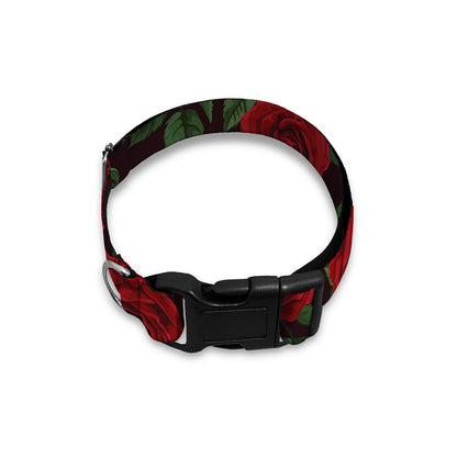 Valentine's Day Rose Pattern Print Dog Collar