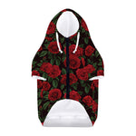 Valentine's Day Rose Pattern Print Dog Zip Up Hoodie