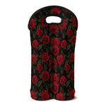 Valentine's Day Rose Pattern Print Double Neoprene Wine Tote