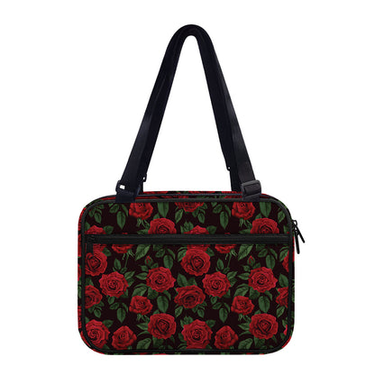 Valentine's Day Rose Pattern Print Double Strap Bible Bag