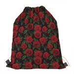 Valentine's Day Rose Pattern Print Drawstring Bag