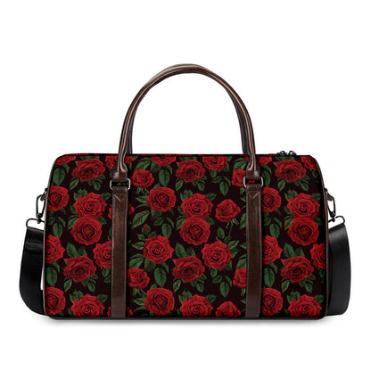 Valentine's Day Rose Pattern Print Duffle Bag