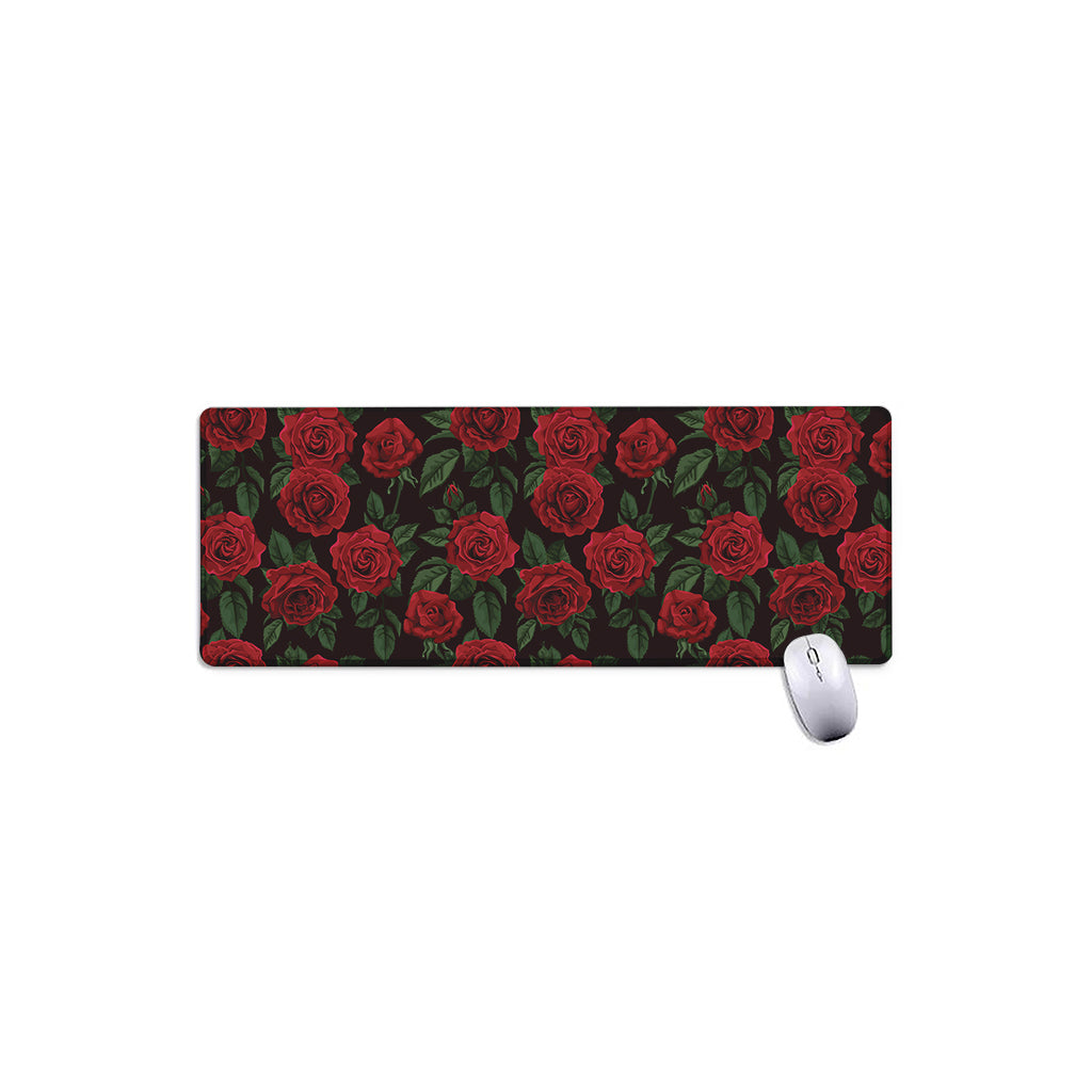 Valentine's Day Rose Pattern Print Extended Mouse Pad