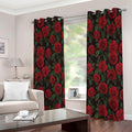Valentine's Day Rose Pattern Print Extra Wide Grommet Curtains