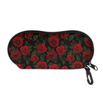 Valentine's Day Rose Pattern Print Glasses Case