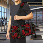 Valentine's Day Rose Pattern Print Gym Bag