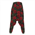 Valentine's Day Rose Pattern Print Hammer Pants