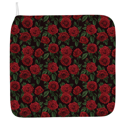 Valentine's Day Rose Pattern Print Hand Towel