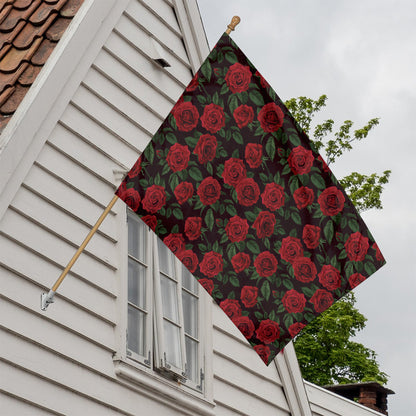 Valentine's Day Rose Pattern Print House Flag