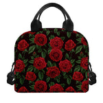 Valentine's Day Rose Pattern Print Insulated Lunch Bag
