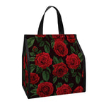 Valentine's Day Rose Pattern Print Insulated Lunch Tote