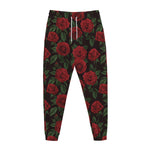 Valentine's Day Rose Pattern Print Jogger Pants