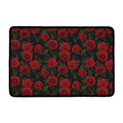 Valentine's Day Rose Pattern Print Kitchen Mat