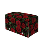 Valentine's Day Rose Pattern Print Leather Tissue Box Cover