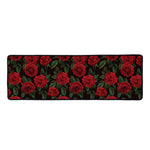 Valentine's Day Rose Pattern Print Long Kitchen Mat