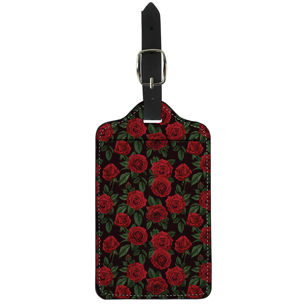 Valentine's Day Rose Pattern Print Luggage Tag