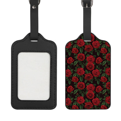Valentine's Day Rose Pattern Print Luggage Tag
