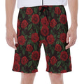 Valentine's Day Rose Pattern Print Men's Beach Shorts
