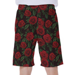 Valentine's Day Rose Pattern Print Men's Beach Shorts