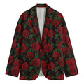 Valentine's Day Rose Pattern Print Men's Blazer