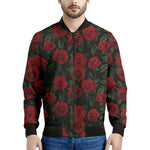 Valentine's Day Rose Pattern Print Men's Bomber Jacket
