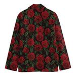 Valentine's Day Rose Pattern Print Men's Cotton Blazer