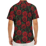 Valentine's Day Rose Pattern Print Men's Deep V-Neck Shirt