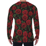 Valentine's Day Rose Pattern Print Men's Long Sleeve T-Shirt