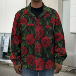 Valentine's Day Rose Pattern Print Men's Shirt Jacket
