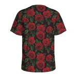 Valentine's Day Rose Pattern Print Men's Sports T-Shirt