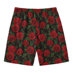 Valentine's Day Rose Pattern Print Men's Swim Trunks