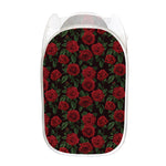 Valentine's Day Rose Pattern Print Mesh Laundry Hamper